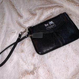 Black coach wristlet